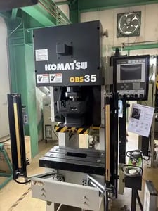 38.5 Ton, Komatsu #OBS35-34K2M, single point gap frame press, SIT IV Control, 3.1" stroke, 2016