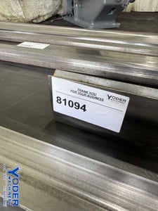 69" L, Female press brake die, 1" die width, 3" die height, 3/4" opening in V, 1/2" depth of V
