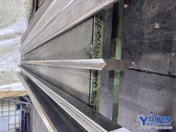 93" L, Female press brake die, 1" die width, 3" die height, 3/4" opening in V, 1/2" tang