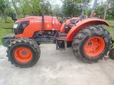 Kubota #M7060, 4WD utility tractor, ROPS, hydraulic shuttle, 3PT, PTO, box blade, 3000 hr., 2019