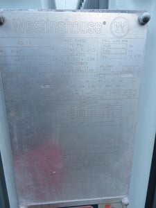 2000/2300 kVA, 4160 Delta Primary, 480/277 WYE Secondary, Westinghouse Substation