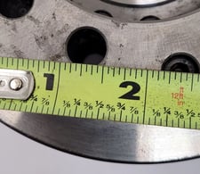 6" Kitagawa #BB206, 3-Jaw Power Chuck, 2" Thru Hole, 6,000 RPM, Plain Back