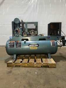 10 scfm, 100 psig, Saylor Beall #CD-PL-720-80, Reciprocating Type Air Compressor, 2 HP, 208/230/460 Volt