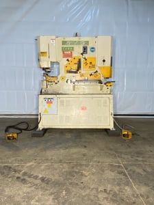 5" x 5" x 1/2" Geka #Hydracrop-70, Hydraulic Ironworker, 77 ton, 12" punch throat, 1-3/4" bar shear diameter