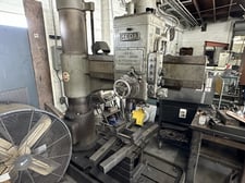 4.5' -13" Ikeda #RM1300, Radial Arm Drill Press, 3-5/8" spindle diameter, 12" spindle travel, 5 HP, 1440 RPM