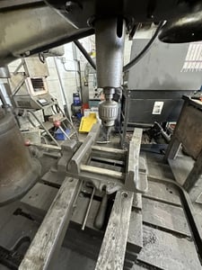 4.5' -13" Ikeda #RM1300, Radial Arm Drill Press, 3-5/8" spindle diameter, 12" spindle travel, 5 HP, 1440 RPM