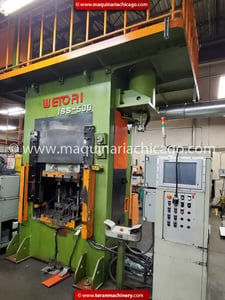 500 Ton, Wetori #ISS-500, hydrauic press, 19-11/16" stroke, 27-1/2" x 31-1/2" table