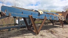 49" wide x 25' long, Rubber belt conveyor, chevron belt, 3 HP, 230/460 V.