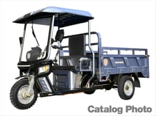 Jinpeng #HA180P, electric tricycle truck with dump body, canopy, manual dump box, 2025
