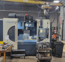 Johnford #SV-48H, 4-Axis Vertical Machining Center, 51.2" x 27.6" table, 48" X, 28" Y, 24.8" Z, 20 HP, 6000