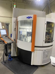 Mikron #400IU, 5-Axis Vertical Machining Center, 19.6" X, 9.4" Y, 14.1" Z, 18 HP, 42000 RPM, 68 automatic