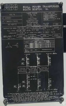 10000/11200/12500/14000 kVA, 34500 Delta Primary, 13800/7970 Wye Secondary, ABB Substation