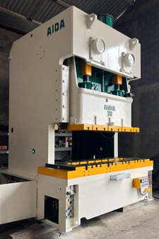200 Ton, Aida #C2-20(2), C-Type Stamping Machine, 9.8" stroke, 33" x 95" x 5", 1978