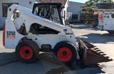 7800 lb. Bobcat #S250, wheel loader, suspension seat, 2 speed, keyless control pad, 75 HP