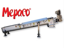 12" diameter x 12.3' long, Mepaco, Stainless steel sanitary screw auger conveyor