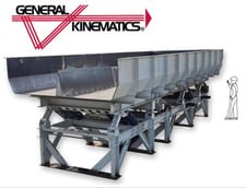 108" wide x 25' long, General Kinematics, Syncro Coil vibratory orienting conveyor