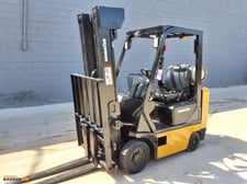 3000 lb. Komatsu #FG15ST, forklift, propane, foot & hand controls, 187" lift height, side shift, mast tilt, 3