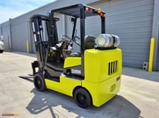 8000 lb. Clark #CGC40, forklift, propane, foot & hand controls, 188" lift height, side shift, mast tilt, 3