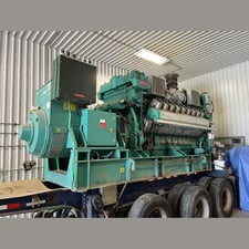 1250 KW Cummins #18V.180, Natural gas generator set, 347/600 Volts, 3-phase, 1200 RPM, QSV91 engine, Stamford