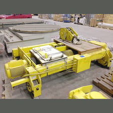 33 Ton, Heco Pacific, top riding double girder bridge crane, 44' Span, 42' under hook, 460 V., pendant