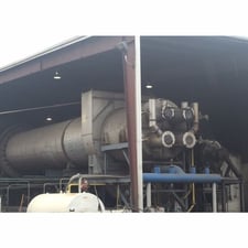 9' x 60' Vulcan, Carbon Steel horizontal rotary drum dryer, 650&deg;F, refurbished 2010