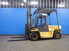 14,950 lb. Hyster #H155XL2, Diesel Forklift, Enclosed Cab, 173.2" Mast, 60" x 6" Forks, 2005, AS IS