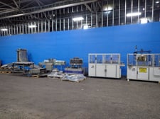 Masipack/Bivans #MXCP-16, Complete Packaging System, Box Erector, Convey-O-Mat, Top Closer, Labeler, 59"