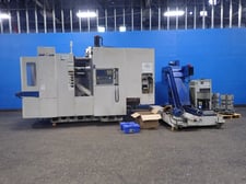 Daewoo Doosan #DHP-400, CNC horizontal machining center, 60 automatic tool changer, Fanuc 18i-MB, Tombstones