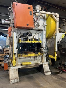 100 Ton, Minster #P2-100-48 Piecemaker, straight side double crank press, 4" stroke 20" Shut Height, S/N