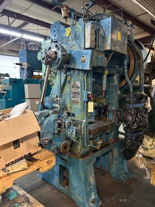 100 Ton, Minster #P2-30-20, straight side double crank press, 2" stroke, 11" Shut Height, S/N 15472, STK# 1656
