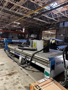 Shop Sabre #IS-612, CNC router, 6' x 12' stationary CNC router table, moving gantry mach8ine, 10 ATC, 24000