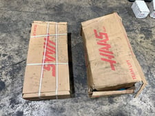 Haas/Kurt-Style, Pair of Single-Station Fixed-Jaw Vises, 6" jaw width, 9" opening