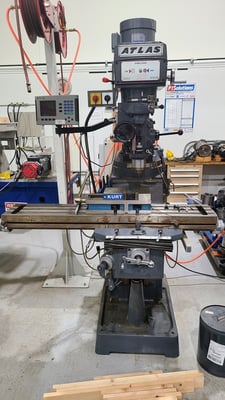 Atlas #2VS08, Vertical Knee Mill, 3 HP, 4300 RPM