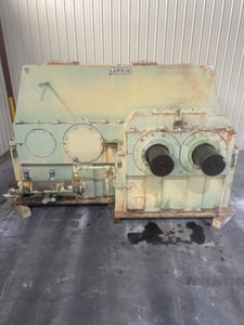 3000 HP @ 850 RPM, Lufkin #DF1015CHS, Double Reduction Gearbox for Banbury Rubber Mixer, 18.22:1 ratio