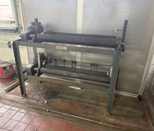 Steveco, Jar Roller Mill, 4" diameter x 48" long rolls, variable speed, full control panel