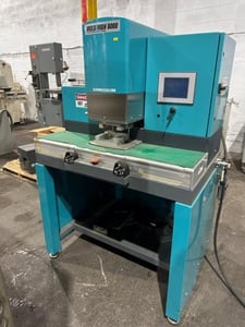 Moldman #8000, low pressure injection molder, vertical clamping, chiller