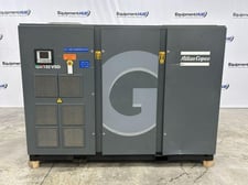 132 psig, Atlas #GA132VSD 132, rotary screw conveyor with VFD, 175 HP, 2017