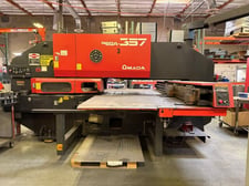 33 Ton, Amada #Pega-357, CNC turret punch, 58 station, 2 automatic index, 50" x70" sheet, Amadan 04PC, 2 work