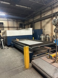 Trumpf #TruLaser-5040, CNC Fiber Laser, 6kw, 160" x80" x4.5" travel, 13' 4" x 6' 8" table, 53611 cut hours
