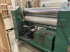 50" Monco #TB-60, continuous panel paper laminator, hot top & bottom oil heated chrome plated rollers, 1985
