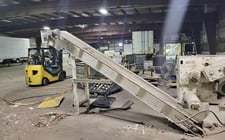 Cresswood #EF-24-40, hopper feed grinder/shredder/destroyer, includes conveyor, 2009