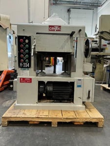 16" x 7/16" -6" Cantek #M-314, 3-sided planer, up to 40 FPM, 2" cutter head on side, 2004