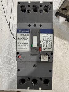 250 Amps, GE Spectra #SFHA36AT0250, Molded Case Circuit Breaker, 3-pole, 120-600 Volts, 3PH