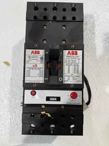 300 Amps, ABB #TJ3300, Molded Case Circuit Breaker, 3-pole, 600 Volt, 3PH
