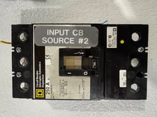 250 Amps, Square D #KCL342506151, Molded Case Circuit Breaker, 3-pole, 600 VAC/250 VDC, 3PH