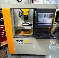 Syil #X5-Combo, 6.3" x20.5" table, 11" X, 5.9" Y, 10.6" Z, 5k, R-8, 1.5 HP, 4" rot table 4-Axis, casters