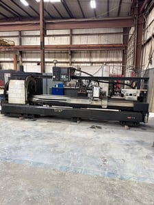 Mazak #M-5N, CNC Lathe, 24" swing, 81.89" machining length, 22.83" turning diameter, 7" bar, 25 HP, 2,200