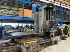 5" Kuraki #KBT-13583, table type horizontal boring mill, 71" x63" built-in power rotary table, digital read