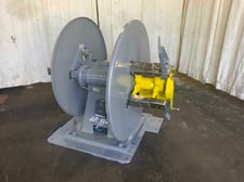 2500 lb. Littell #25-12, double end coil reel, 12" width, 48" outside dimensions, 15"-20" ID, electric brake