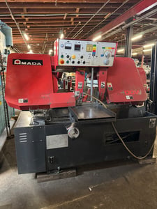 16" x 16" Amada #HA-400W, Automatic Band Saw, 180" x 1.5" band, 50-295 FPM, 2004